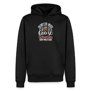 Voilà à quoi ressemble la meilleure grande sœur du monde - Sweat à capuche Premium bio Homme - noir - Devant - Nico (187cm)