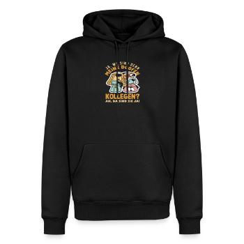 Mes collègues stupides. Les voilà du travail de bureau. - Sweat à capuche Premium bio Homme - noir - Devant - Nico (187cm)
