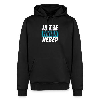 La fin est-elle là ? Coureur de course drôle - Sweat à capuche Premium bio Homme - noir - Devant - Nico (187cm)