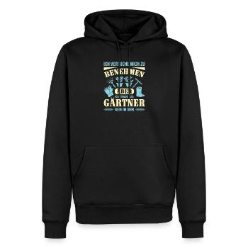Gartenbau Gärtner Garten Gartenarbeit Sprüche - Männer Premium Bio Hoodie - Schwarz - Vorne - Nico (187cm)