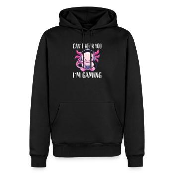 Monstre casque Kawaii pour le jeu - Sweat à capuche Premium bio Homme - noir - Devant - Nico (187cm)