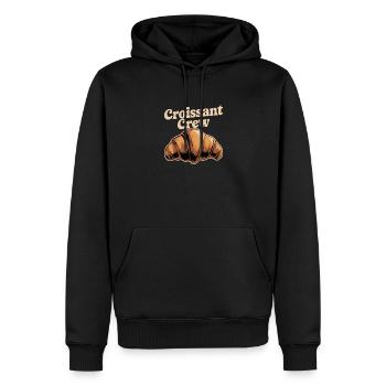 Croissant Crew - Sweat à capuche Premium bio Homme - noir - Devant - Nico (187cm)