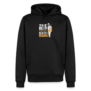 Die Besten Saxophonisten Haben Bärte - Männer Premium Bio Hoodie - Schwarz - Vorne - Nico (187cm)