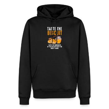 Probieren Sie den Keks mit Honig - Männer Premium Bio Hoodie - Schwarz - Vorne - Nico (187cm)