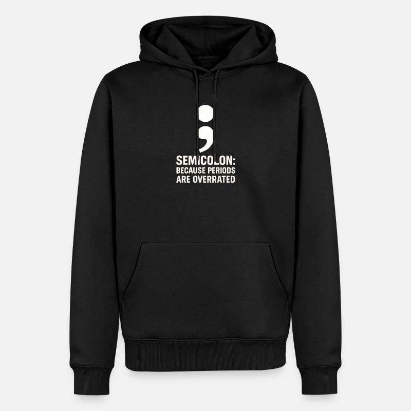 Grammatik Oxford Comma Language Rules - Männer Premium Bio Hoodie - Schwarz