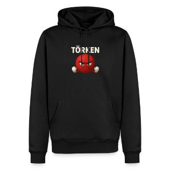 Drôle Dire Törken Dessin animé Drôle Dinde Mème - Sweat à capuche Premium bio Homme - noir - Devant - Nico (187cm)