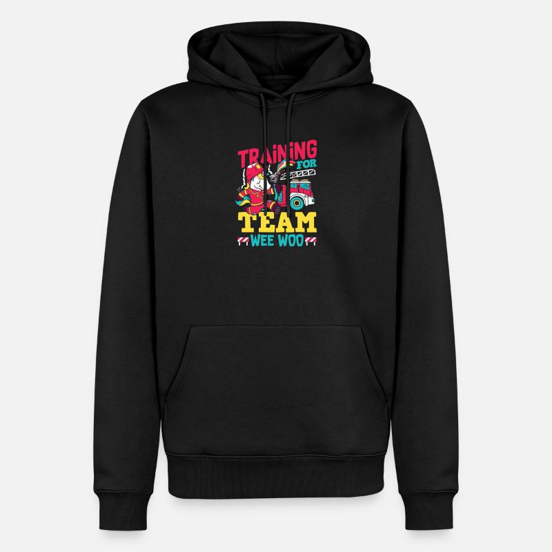 Wee Woo Squad Fire Tiny Firefighter - Men’s Premium Organic Hoodie - black