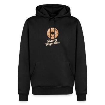 Bagel  - Männer Premium Bio Hoodie - Schwarz - Vorne - Nico (187cm)
