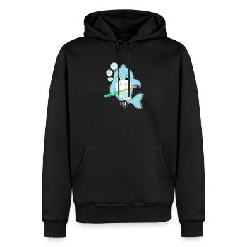 Delfin Billiard Queue Sport - Männer Premium Bio Hoodie - Schwarz - Vorne - Nico (187cm)
