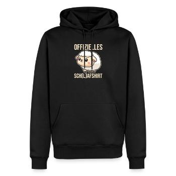Chemise de nuit officielle Mouton endormi - Sweat à capuche Premium bio Homme - noir - Devant - Nico (187cm)