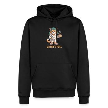 Morgenbraten - Männer Premium Bio Hoodie - Schwarz - Vorne - Nico (187cm)