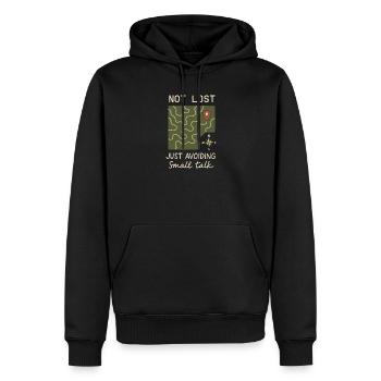 Sentier d’autonomisation des randonneurs solo pour femmes - Sweat à capuche Premium bio Homme - noir - Devant - Nico (187cm)