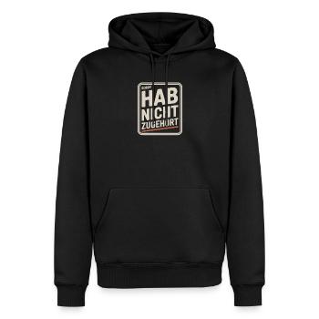 Sorry Hab Nicht Zugehört Abgelenkt Anti Social - Männer Premium Bio Hoodie - Schwarz - Vorne - Nico (187cm)