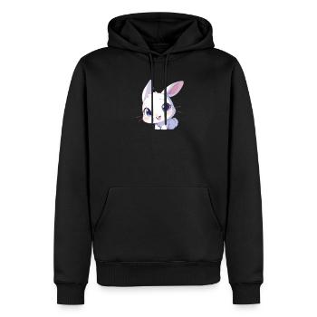 Hasen Hase - Männer Premium Bio Hoodie - Schwarz - Vorne - Nico (187cm)