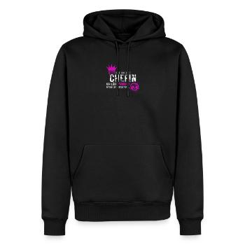 Le patron dit résoudre des problèmes - Sweat à capuche Premium bio Homme - noir - Devant - Nico (187cm)