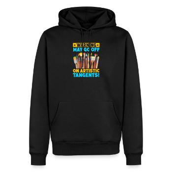 Funny Art Painter Artist Artistic Tangents Gift - Männer Premium Bio Hoodie - Schwarz - Vorne - Nico (187cm)