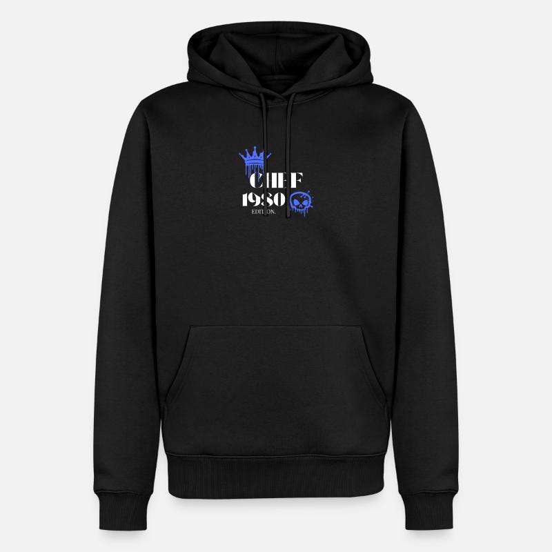 Édition Chef 1980 45e anniversaire Déclaration - Sweat à capuche Premium bio Homme - noir