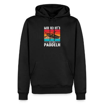 Kayakiste offre des tenues de kayak pour les sports nautiques - Sweat à capuche Premium bio Homme - noir - Devant - Nico (187cm)