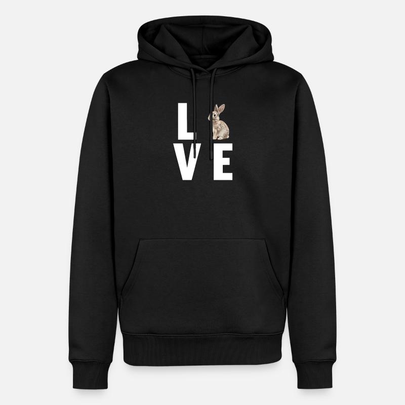 Lapin Lapin - Sweat à capuche Premium bio Homme - noir