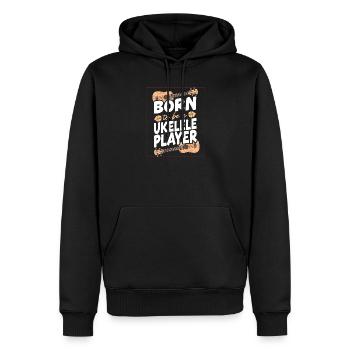 Hawaiian Ukulele Uke Born To Be A - Männer Premium Bio Hoodie - Schwarz - Vorne - Nico (187cm)