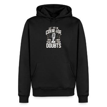 Poésie Slam Speak Loud Slam Poésie - Sweat à capuche Premium bio Homme - noir - Devant - Nico (187cm)