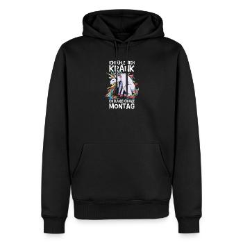 Ironie Dictons ironiques Drôle de Râle du matin - Sweat à capuche Premium bio Homme - noir - Devant - Nico (187cm)
