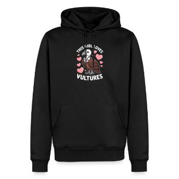 Geier Spruch Vogel Lustiges Geier Geschenk - Männer Premium Bio Hoodie - Schwarz - Vorne - Nico (187cm)