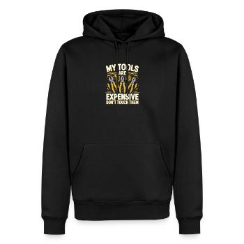  My Tools Are Expensive Dont Touch Them Werkzeug - Männer Premium Bio Hoodie - Schwarz - Vorne - Nico (187cm)