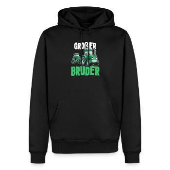 Großer Bruder Traktor Älteres Baby Geschwister - Männer Premium Bio Hoodie - Schwarz - Vorne - Nico (187cm)