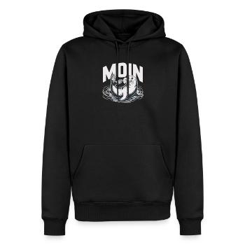 Seehund Robbe Ostsee Nordsee Moin - Männer Premium Bio Hoodie - Schwarz - Vorne - Nico (187cm)