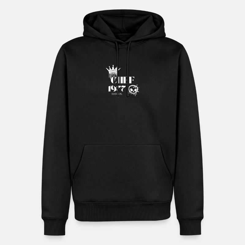 Édition Chef 1977 48 Déclaration d’anniversaire - Sweat à capuche Premium bio Homme - noir