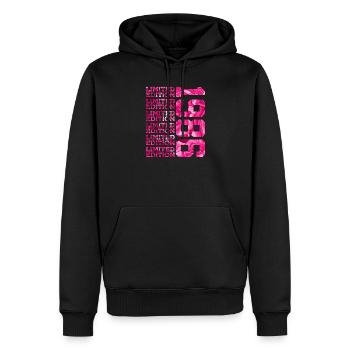 ÉDITION LIMITÉE 1986 40 ANS DE ROSE 40E ANNIVERSAIRE - Sweat à capuche Premium bio Homme - noir - Devant - Nico (187cm)