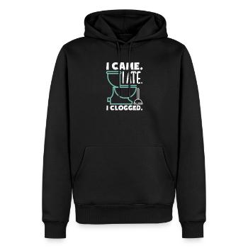Toilettenverstopfungsmeister Lustiges - Männer Premium Bio Hoodie - Schwarz - Vorne - Nico (187cm)