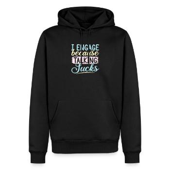 Citation d’assistant social : Prendre des services sociaux est nul - Sweat à capuche Premium bio Homme - noir - Devant - Nico (187cm)