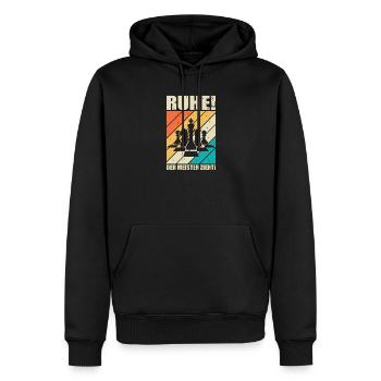 Schachspieler Geschenke Schach Zubehör Schachbrett - Männer Premium Bio Hoodie - Schwarz - Vorne - Nico (187cm)