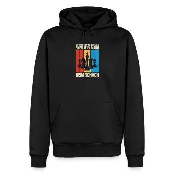 Schachspieler Geschenke Schach Zubehör Schachbrett - Männer Premium Bio Hoodie - Schwarz - Vorne - Nico (187cm)