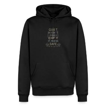 Introverti neurodivergent - Sweat à capuche Premium bio Homme - noir - Devant - Nico (187cm)