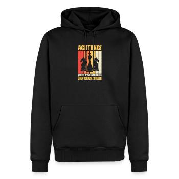 Schachspieler Geschenke Schach Zubehör Schachbrett - Männer Premium Bio Hoodie - Schwarz - Vorne - Nico (187cm)