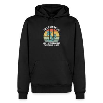 Citation drôle de papa marin pour hommes pour la fête des pères - Sweat à capuche Premium bio Homme - noir - Devant - Nico (187cm)