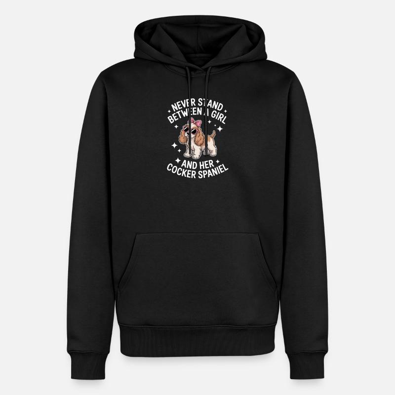 Cocker Spaniel Sprüche Cocker Spaniel Geschenk - Männer Premium Bio Hoodie - Schwarz
