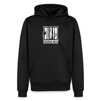 Dumme Gans im Gefängnis wurde zu dumm Meme - Männer Premium Bio Hoodie - Schwarz - Vorne - Nico (187cm)