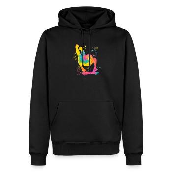 Skeleton Bobsleigh Winter Sports Sled - Männer Premium Bio Hoodie - Schwarz - Vorne - Nico (187cm)
