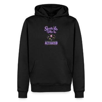 Anime Strong Girl Taking The Force In - Men’s Premium Organic Hoodie - black - Front - Nico (187cm)