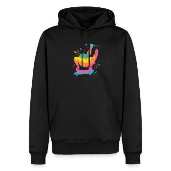 Skeleton Bobsleigh Winter Sports Sled - Männer Premium Bio Hoodie - Schwarz - Vorne - Nico (187cm)