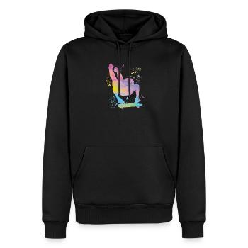 Skeleton Bobsleigh Winter Sports Sled - Männer Premium Bio Hoodie - Schwarz - Vorne - Nico (187cm)
