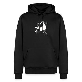 Ski alpin Sports d’hiver Ski nordique - Sweat à capuche Premium bio Homme - noir - Devant - Nico (187cm)