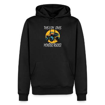 Monster Truck Power für Jungs - Männer Premium Bio Hoodie - Schwarz - Vorne - Nico (187cm)