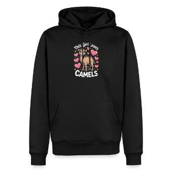 Kamele Spruch Lustiges Kamele Geschenk - Männer Premium Bio Hoodie - Schwarz - Vorne - Nico (187cm)
