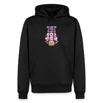 Anime-fangirl Schreit Anime-reaktion - Männer Premium Bio Hoodie - Schwarz - Vorne - Nico (187cm)