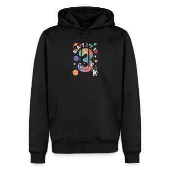 Departure into space 3rd birthday children's birthday party - Men’s Premium Organic Hoodie - black - Front - Nico (187cm)